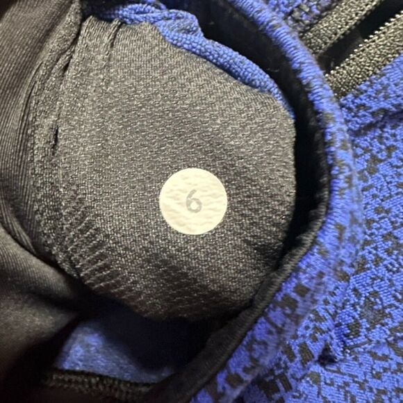 Lululemon Rush Hour High-Rise Crop Women's Size 6 Blue Black Stretch Breathable - Picture 3 of 9